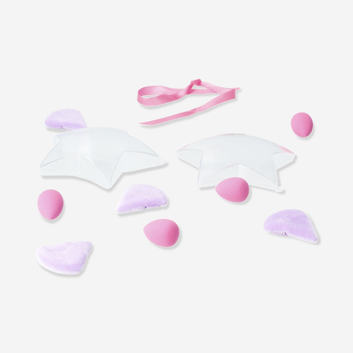 Set of 8 blender sponges and makeup pads in bauble shape from Flying Tiger Copenhagen for personal care and makeup application.