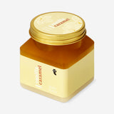Flying Tiger Copenhagen vanilla caramel body scrub, 500g, with exfoliating texture and sweet fragrance for personal care.