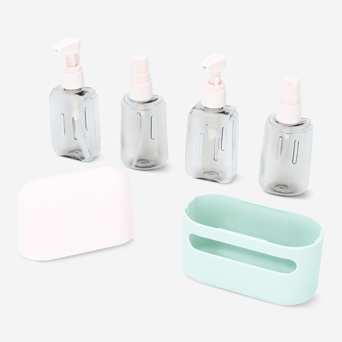 Bottles for travel in case with lid - 4 pcs Personal care Flying Tiger Copenhagen 