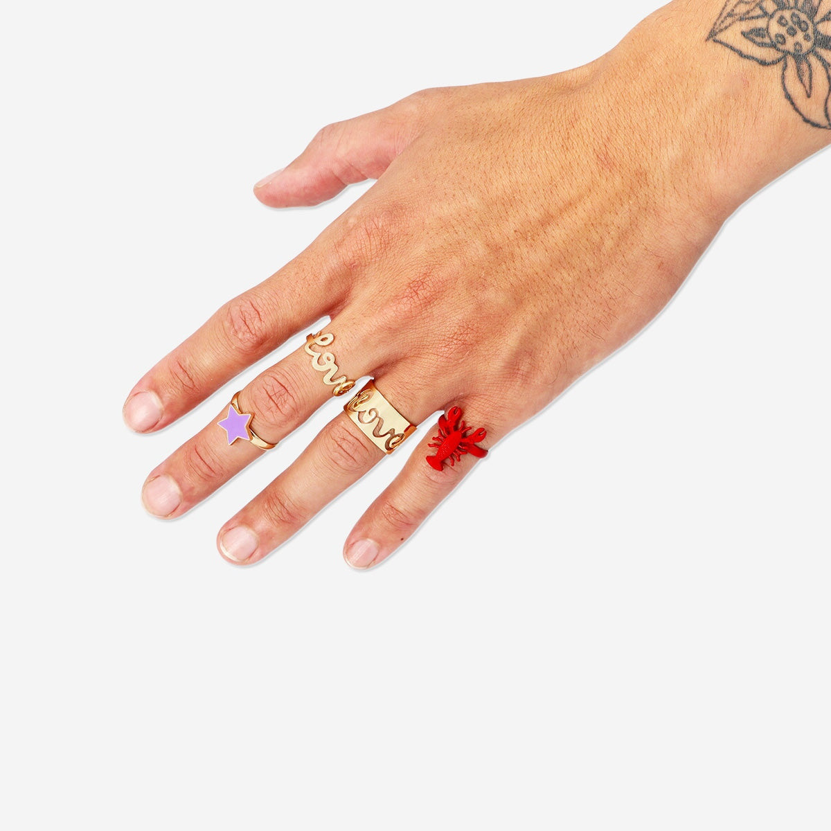 Children's adjustable rings. 4 pcs Personal care Flying Tiger Copenhagen 