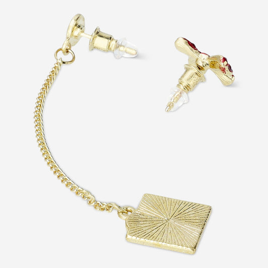 Pendientes con regalos colgantes y lazos - 4 piezas