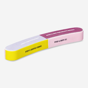 Flying Tiger Copenhagen four-sided nail buffer for personal care, with different textured surfaces for shaping and smoothing nails.