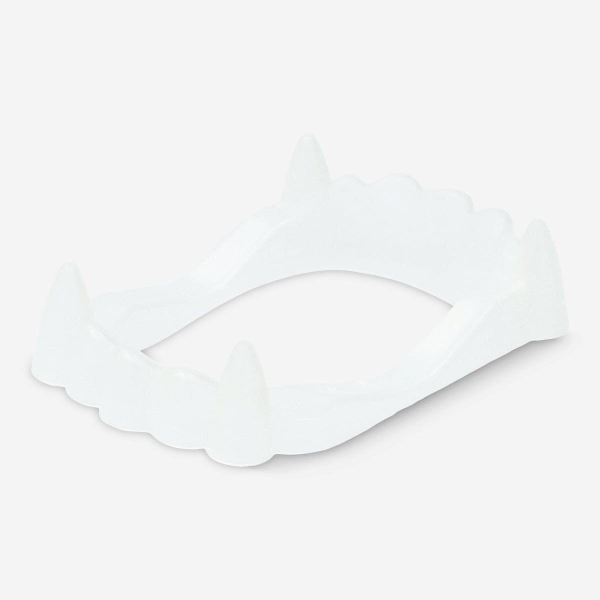 Glow in the dark vampire fangs from Flying Tiger Copenhagen, one size, made for fun costume or personal care use.