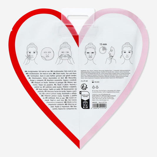 Heart duo sheet mask set