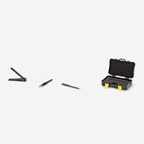 Flying Tiger Copenhagen 3-piece manicure set in a compact toolbox with nail clippers, scissors, and tweezers for personal care.