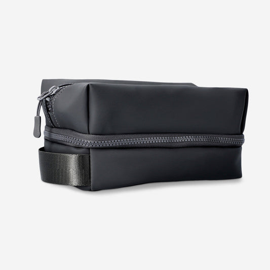 Matte grey toiletry bag