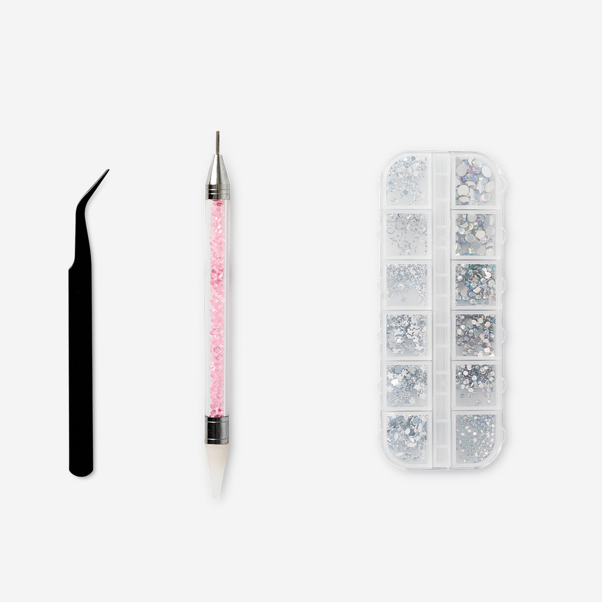 Nail decorating kit with rhinestones and applicator Personal care Flying Tiger Copenhagen 