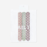 Set of 6 Flying Tiger Copenhagen nail files with colorful printed designs, ideal for personal nail care and grooming.