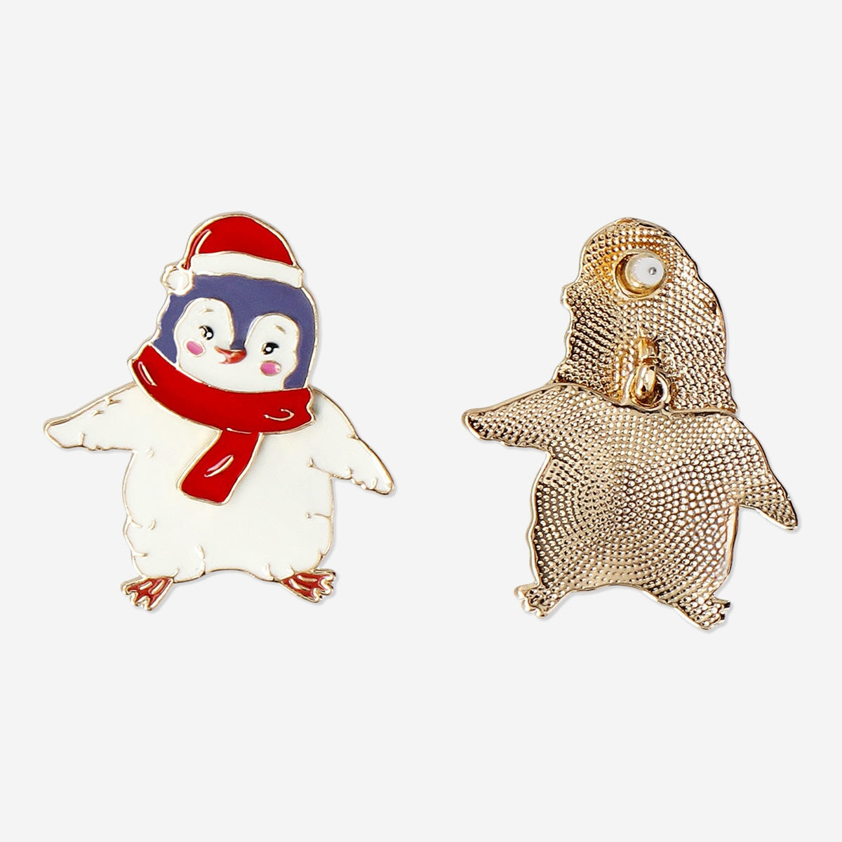 Penguin ear studs by Flying Tiger Copenhagen featuring small, silver penguin designs for personal care or fashion accessories.