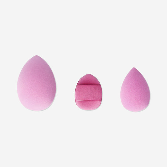 Pink blender sponges for makeup - 3 pcs
