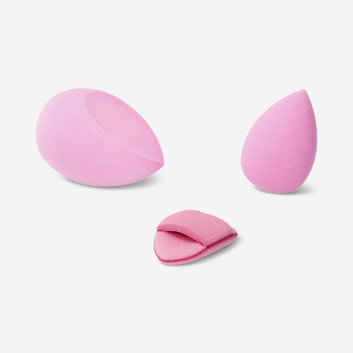 Pink blender sponges for makeup - 3 pcs
