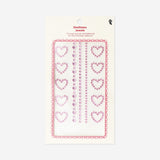 Pink heart face and body jewels