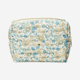 Quilted floral toiletry bag