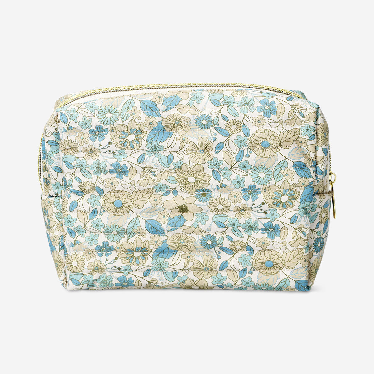 Quilted floral toiletry bag