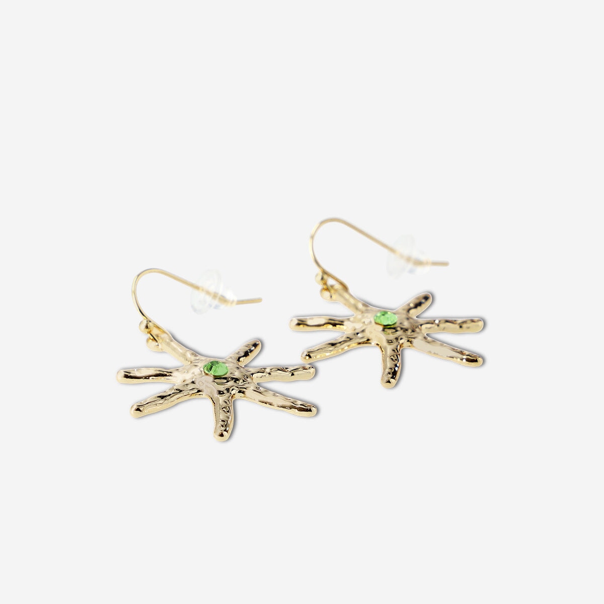Star shaped earrings with coloured stone Personal care Flying Tiger Copenhagen 