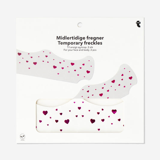 Temporary heart freckles