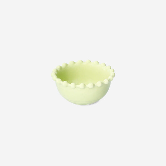 Mini green bowl with bubble edge