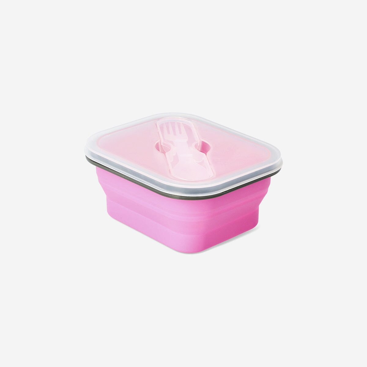 Collapsible pink lunchbox with spork Kitchen Flying Tiger Copenhagen 