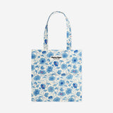 Bolso tote con flores azules