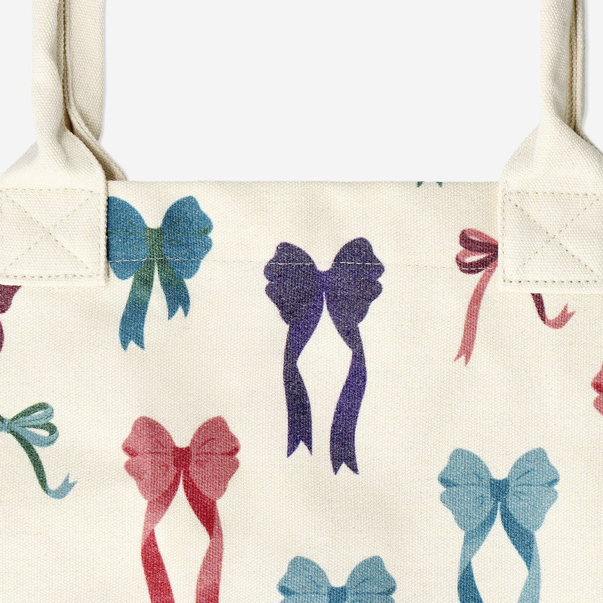 Drawstring tote bag with bow print Textile Flying Tiger Copenhagen 