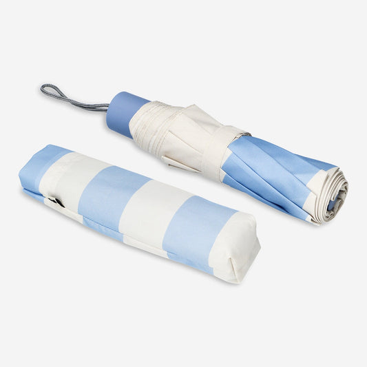 Paraguas plegable de rayas con protección UV
