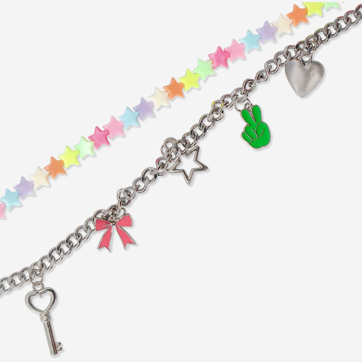 Metal bag charm with pearls Textile Flying Tiger Copenhagen 