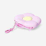 Pink silicone flower purse