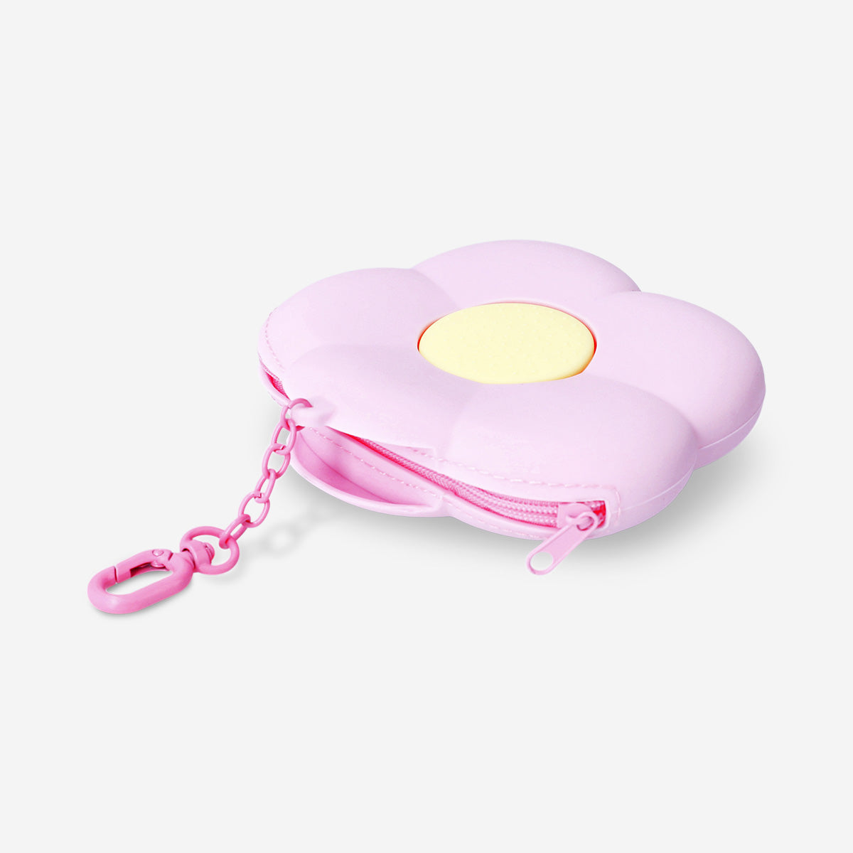 Pink silicone flower purse