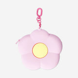 Pink silicone flower purse