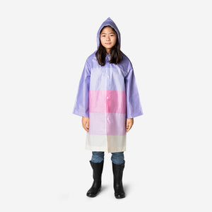 Colorful kids' rain coat made of textile by Flying Tiger Copenhagen, featuring a waterproof design for rainy days.