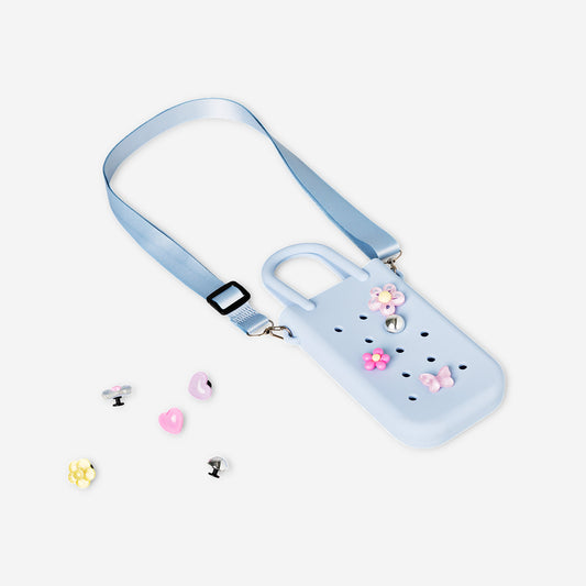 Set of pink and blue charms - 9 pcs