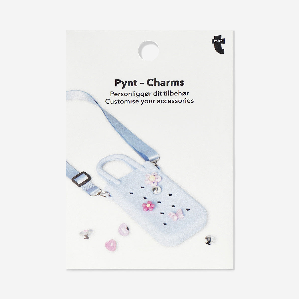 Set of pink and blue charms - 9 pcs