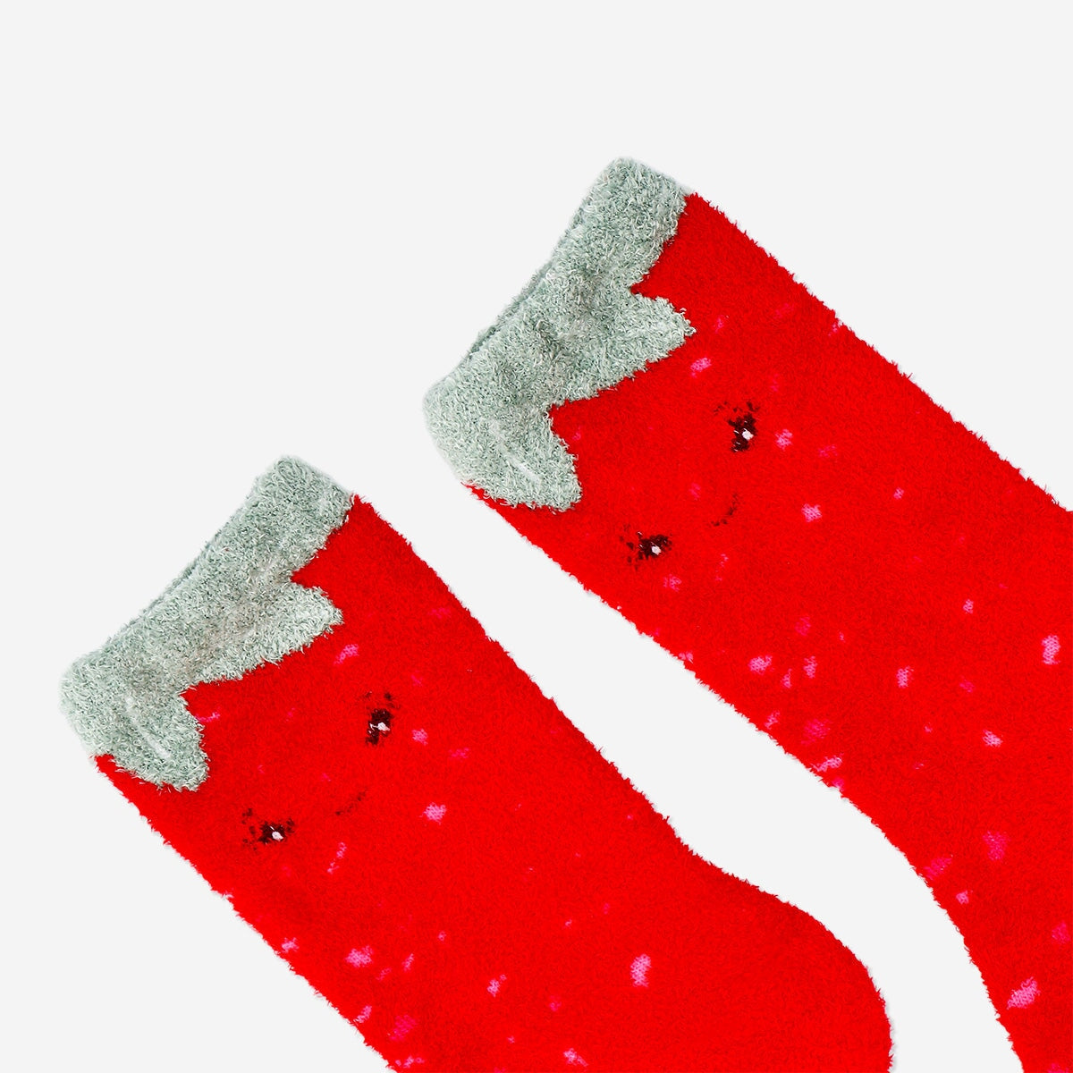 Textile socks with strawberry pattern in size 36/38 from Flying Tiger Copenhagen, featuring colorful strawberry designs on soft fabric.