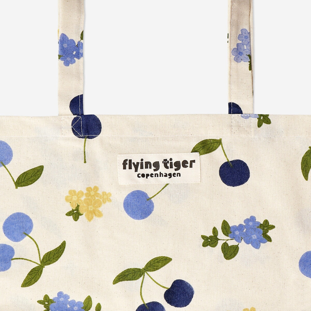 Tote bag with blue cherries Textile Flying Tiger Copenhagen 