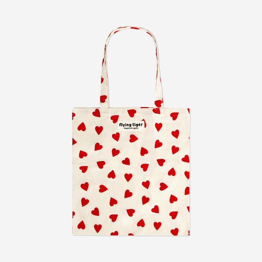 Borsa con cuori rossi