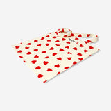 Tote bag with red hearts
