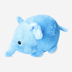 Blue plush elephant toy from Flying Tiger Copenhagen, soft stuffed animal with detailed features and a friendly appearance.