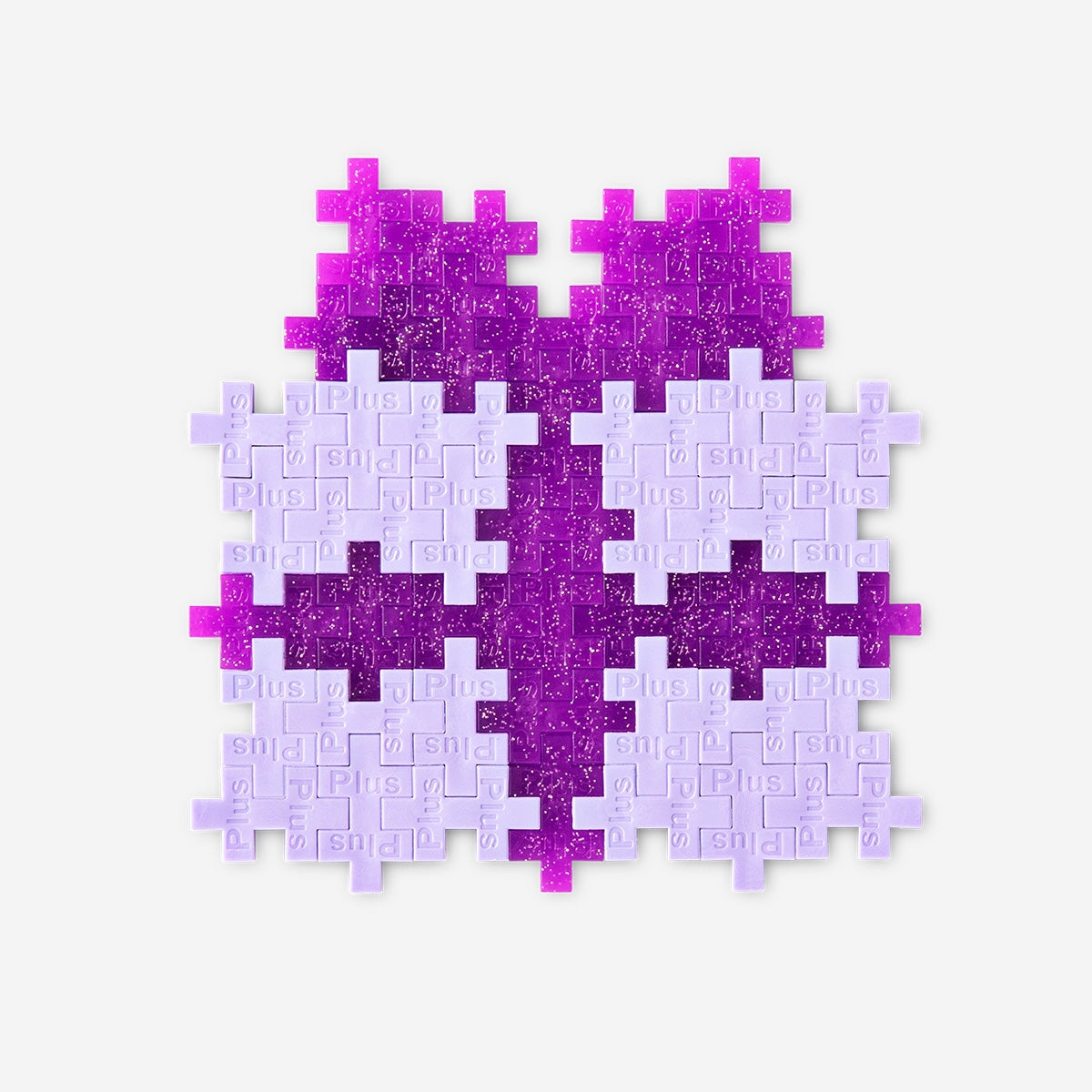 Colorful Plus Plus toy in a Christmas gift box, made by Flying Tiger Copenhagen, perfect for creative holiday play.