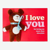 Flying Tiger Copenhagen cuddly toy with card, soft plush friend perfect for hugging and gifting.