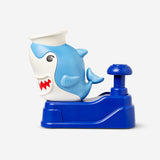 Flying Tiger Copenhagen disc-shooting shark toy with a playful shark design and disc launcher for fun outdoor play.