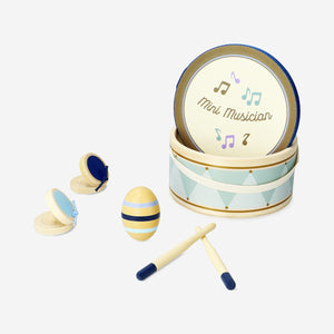 Toy drum with four musical instruments from Flying Tiger Copenhagen, colorful and suitable for children's play.