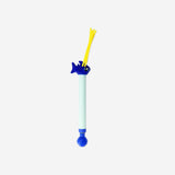 Colorful fish-shaped water pump toy from Flying Tiger Copenhagen, designed for water play and entertainment.