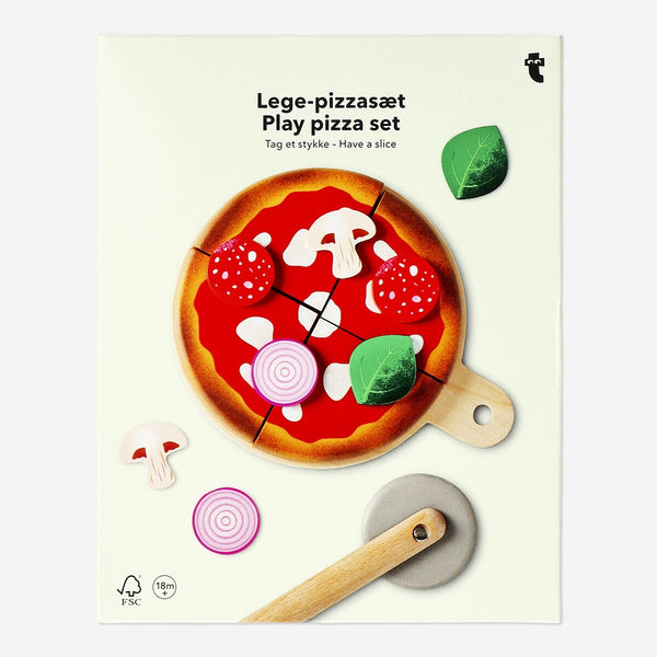 PIZZA TIGER 英語版 Wooden Play Pizza Set – Imaginative Roleplay Toy for Kids – Flying