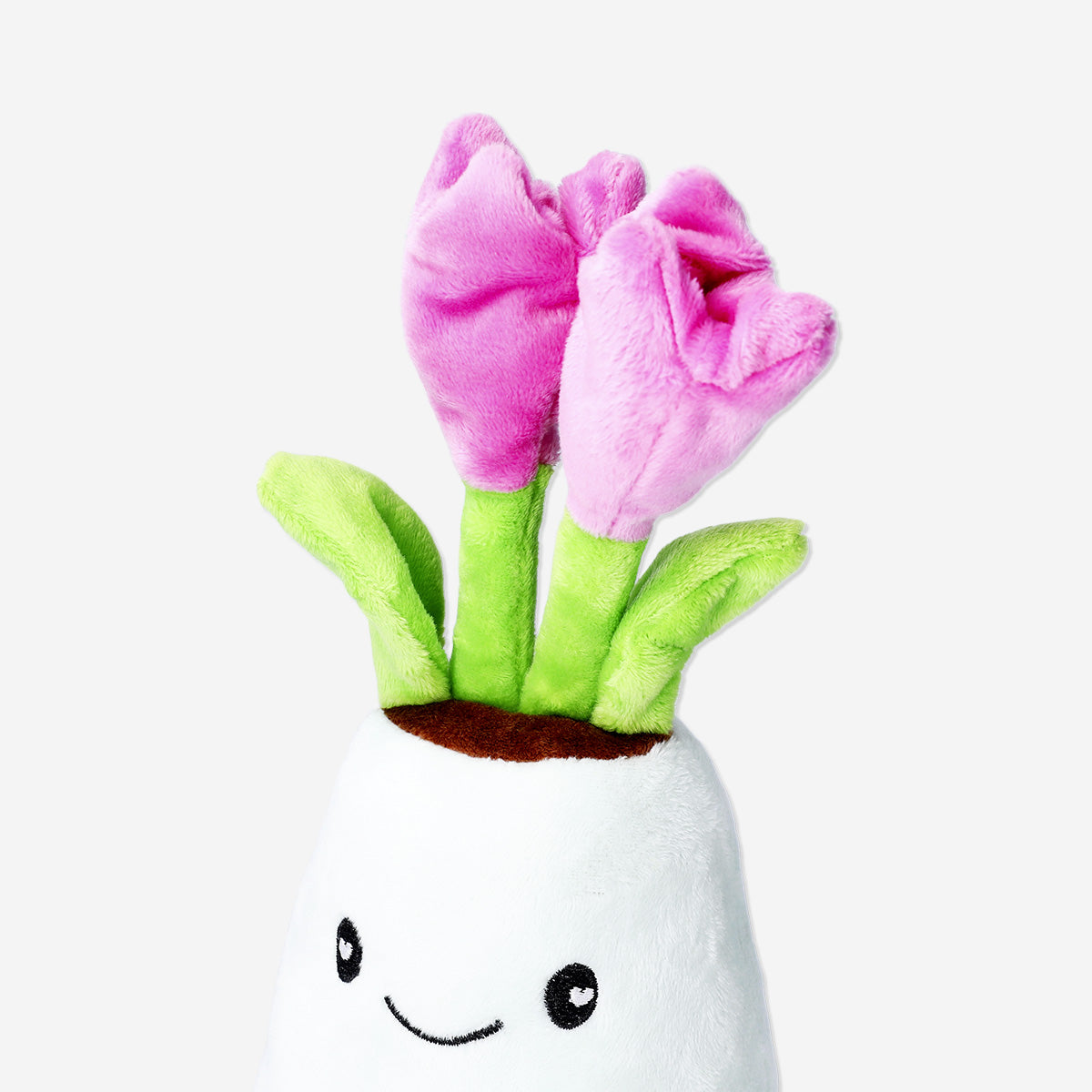 Peluche - Tulipanes sonrientes en jarrón