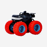 Red Flying Tiger Copenhagen toy monster truck with large wheels and detailed design, perfect for play and display.