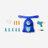 Flying Tiger Copenhagen target practice toy set with hovering balls for indoor and outdoor play, suitable for kids and beginners.