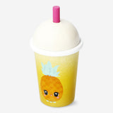 Wooden toy drink set by Flying Tiger Copenhagen featuring a small wooden bottle and cup for children's pretend play.