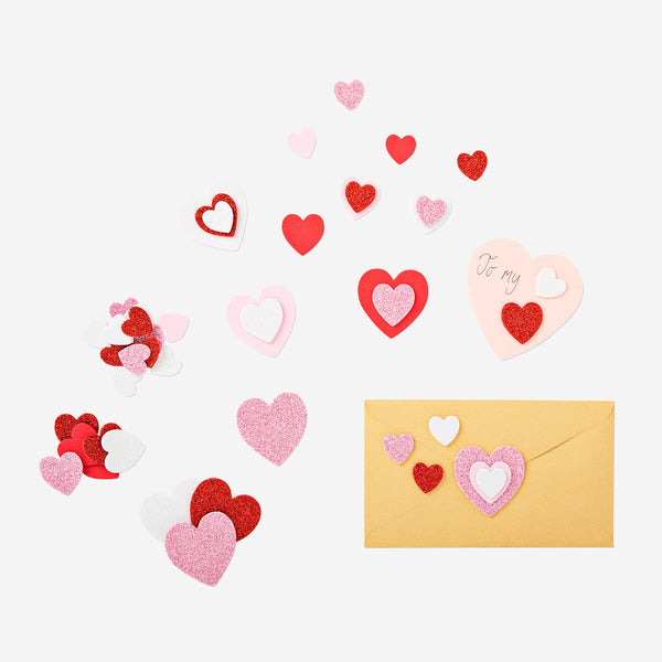 525 stuks Heart-gezichts-stickers, zelfklevende hartvormige stickers voor gezicht, strassteentjes, stickers voor ambachten, acryl edelstenen, diamantstickers voor bruiloft, Valentijnsdag, decoratie