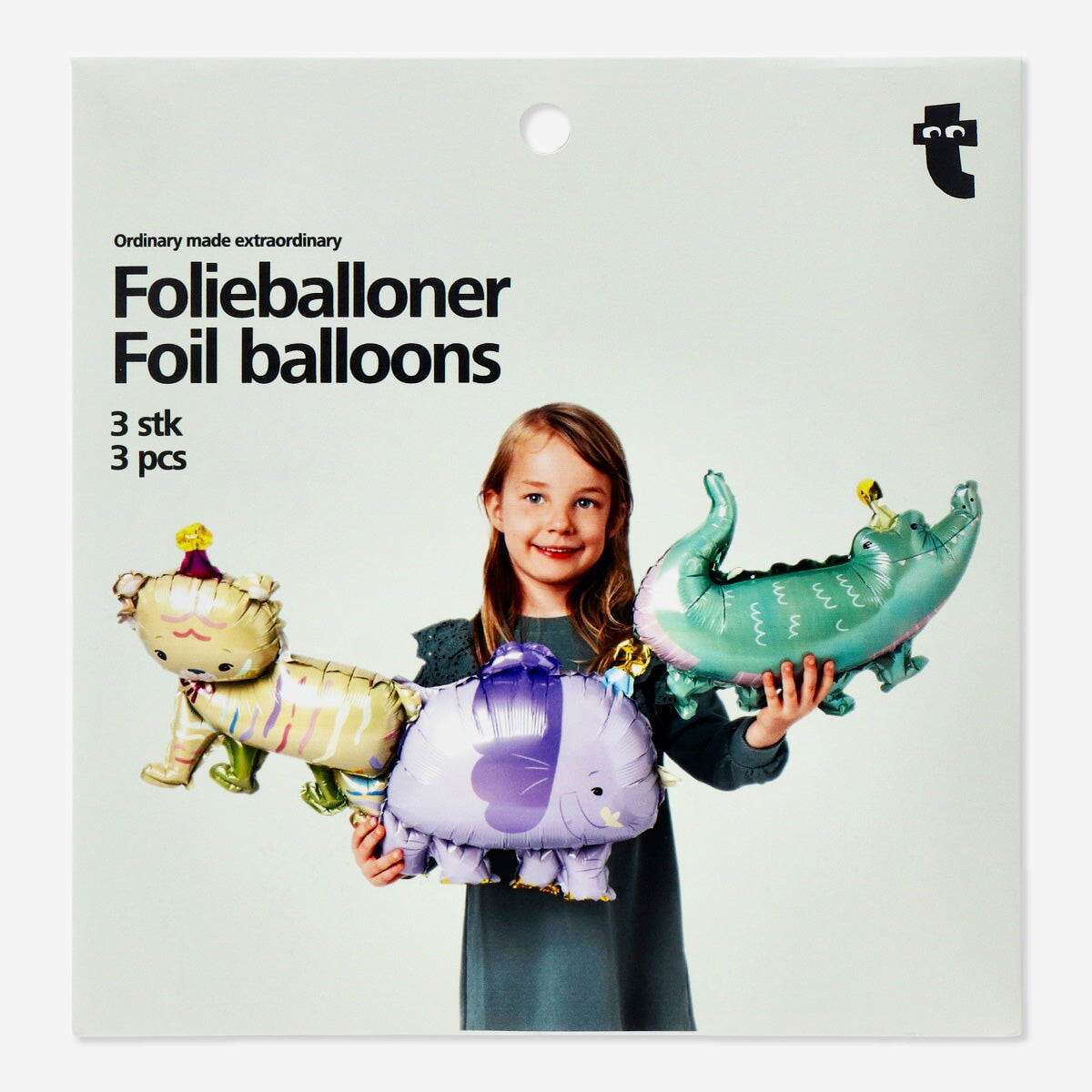 Foil balloons. 3 pcs Party Flying Tiger Copenhagen 