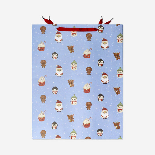 Gift bag with Christmas icons